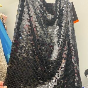 NWT  black sequin skirt
